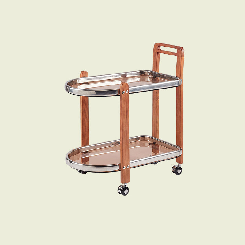 Mesa de deslizamiento de la parte superior de vidrio contemporánea Geométrica 4 patas laterales