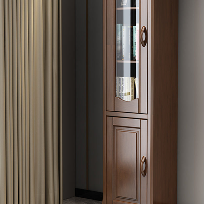 76.8 "高さ2-ドアアクセントキャビネット茶色の胸をパンした胸をパンした胸