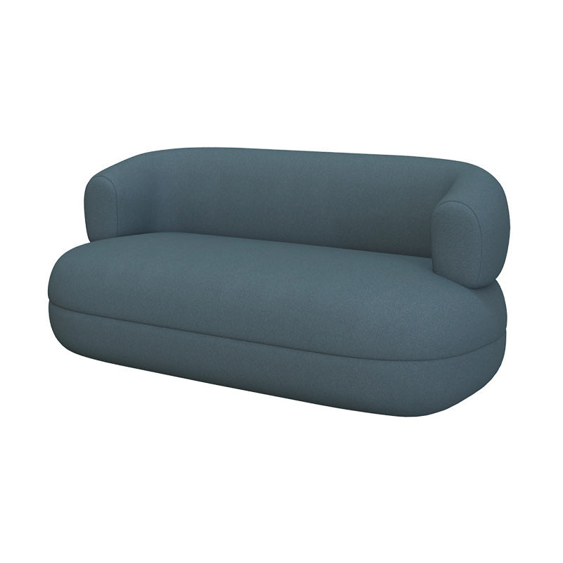 Sofa incurvé contemporain en faux cuir en cuir pour le salon