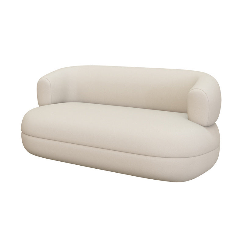 Sofa incurvé contemporain en faux cuir en cuir pour le salon