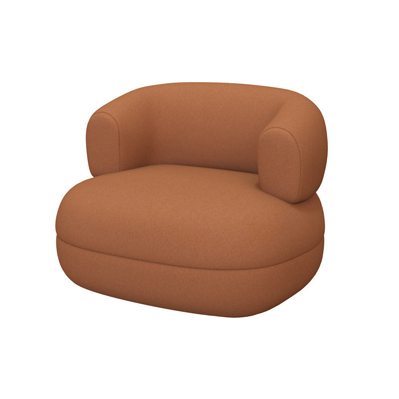 リビングルーム用のコンテンポラリーフェイクレザータキシードアーム湾曲したソファー