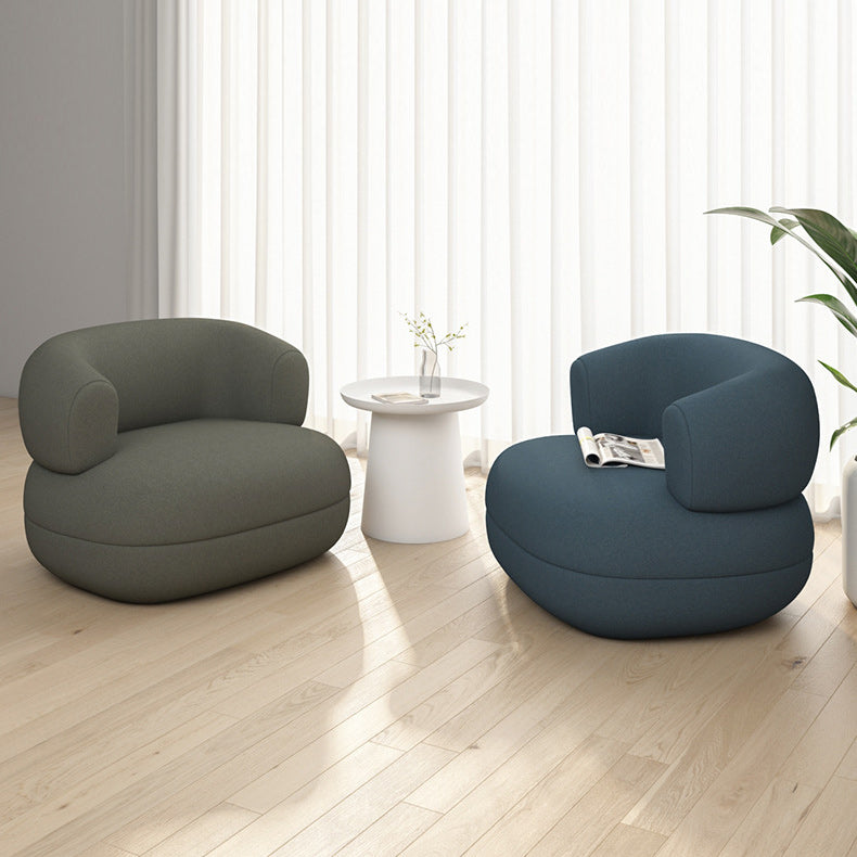 Sofa incurvé contemporain en faux cuir en cuir pour le salon