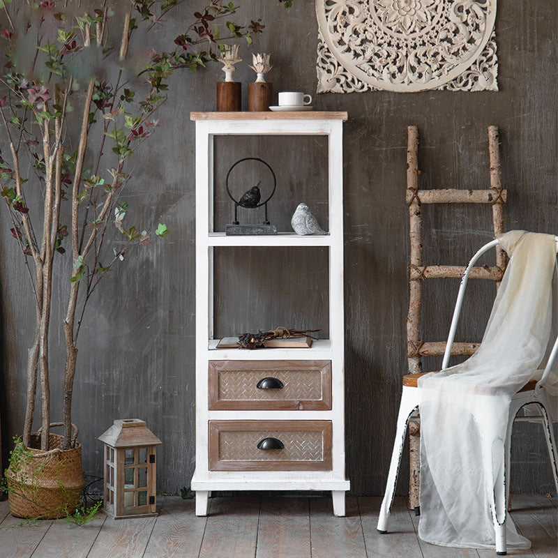 Bois en détresse 1 - Accent Points étagères industrielles comprenant une armoire avec des tiroirs