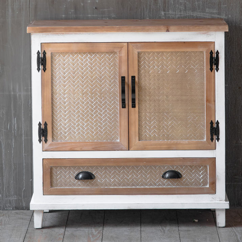 Bois en détresse 1 - Accent Points étagères industrielles comprenant une armoire avec des tiroirs