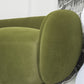 Green Contemporary Sofa with Sloped Arm for Living Room Curved Sofa