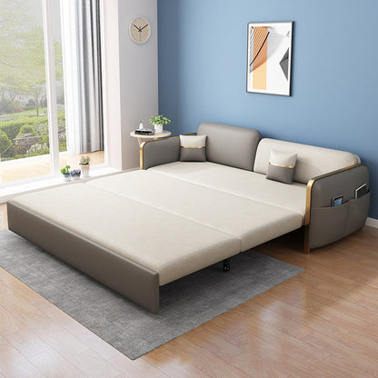 33,46 "H divano a braccio quadrato in pelle finta con spazio per soggiorno