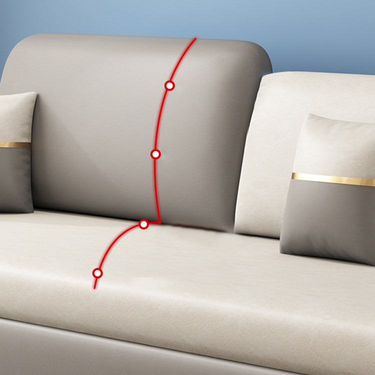 33,46 "H divano a braccio quadrato in pelle finta con spazio per soggiorno