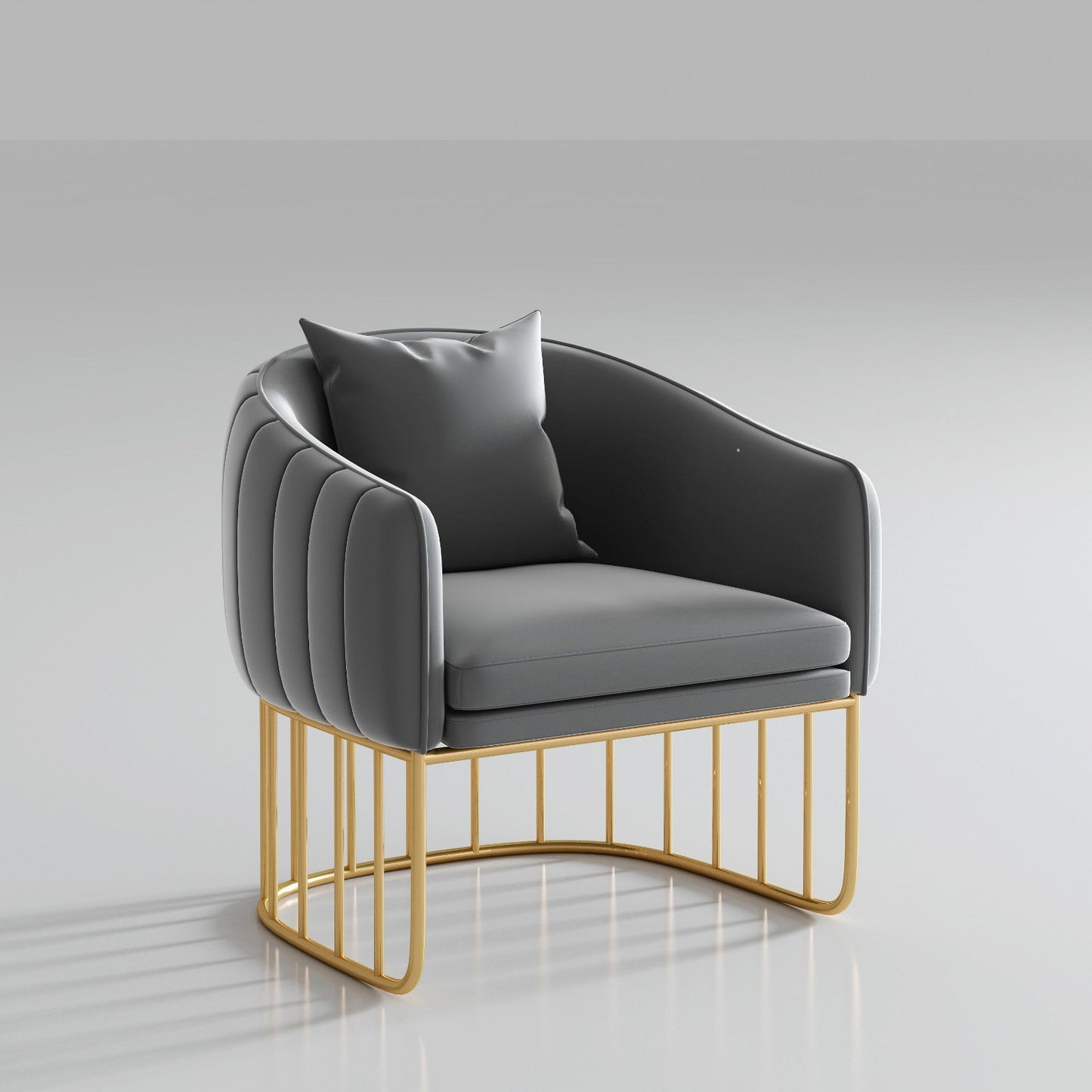 Contemporary Blue/Gray Sofa with Tuxedo Arm and Pillows for Apartment