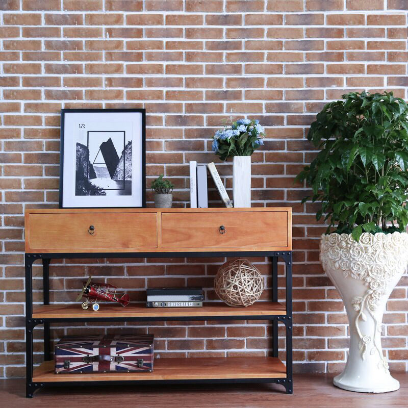 33,5 "in legno alto 2 - cassetto moderno moderno mobile a 3 livelli