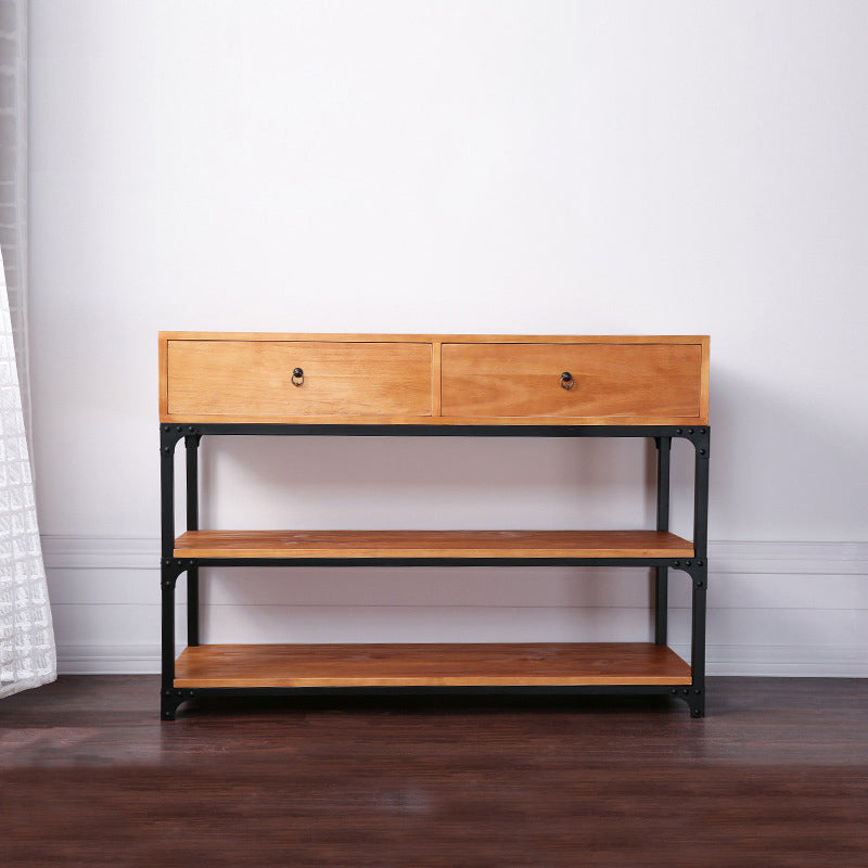 33,5 "in legno alto 2 - cassetto moderno moderno mobile a 3 livelli