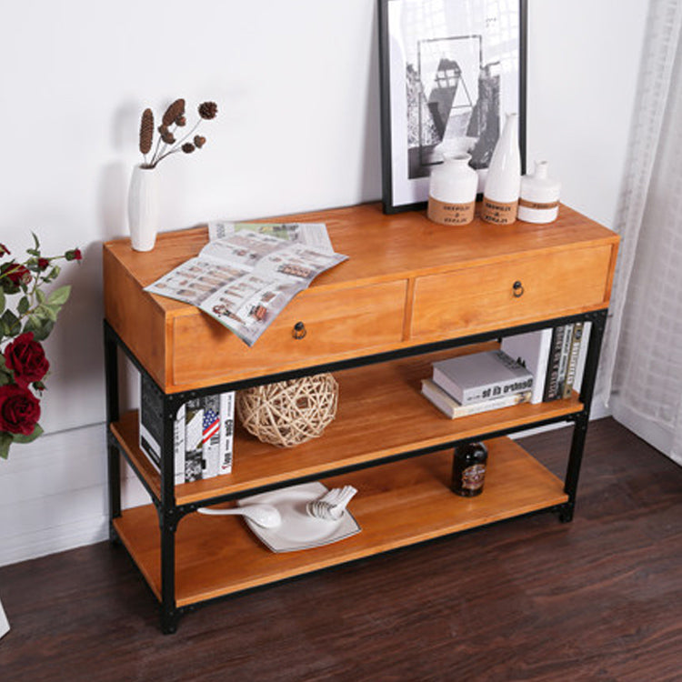 33,5 "in legno alto 2 - cassetto moderno moderno mobile a 3 livelli