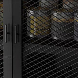 Stile industriale 39,4 "torace alto 2 - mobile accento per ferro in nero