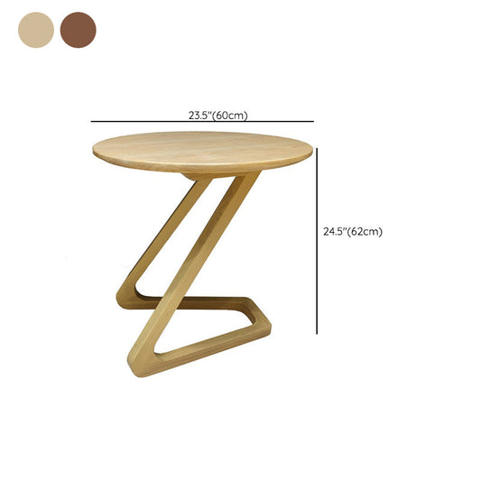 Side Table Solid Wood Abstract Round Scandinavian Living Room End Table Clearhalo 'Coffee & Accent Tables' 'End & Side Tables' 'end_side_tables' 'furn' 'furn_end_side_tables' 'Furniture' 'Living Room Furniture' 6290650