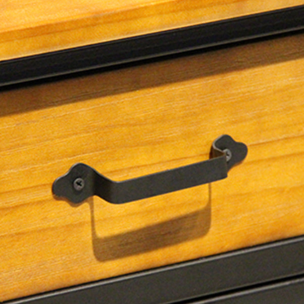 2-引き出し31.5 "背の高いチェストメタル＆ウッド2-ドアストレージキャビネット