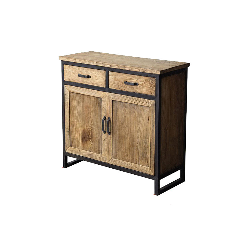 Legno in difficoltà 15,7 "D Accento Ironia industriale 2 - Cassa della porta con 2 cassetti