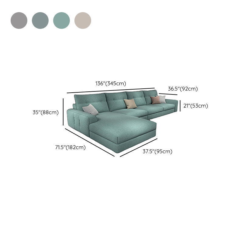 Trapuntato posteriore sezionale con cuscini di bolster sqaure sezionale
