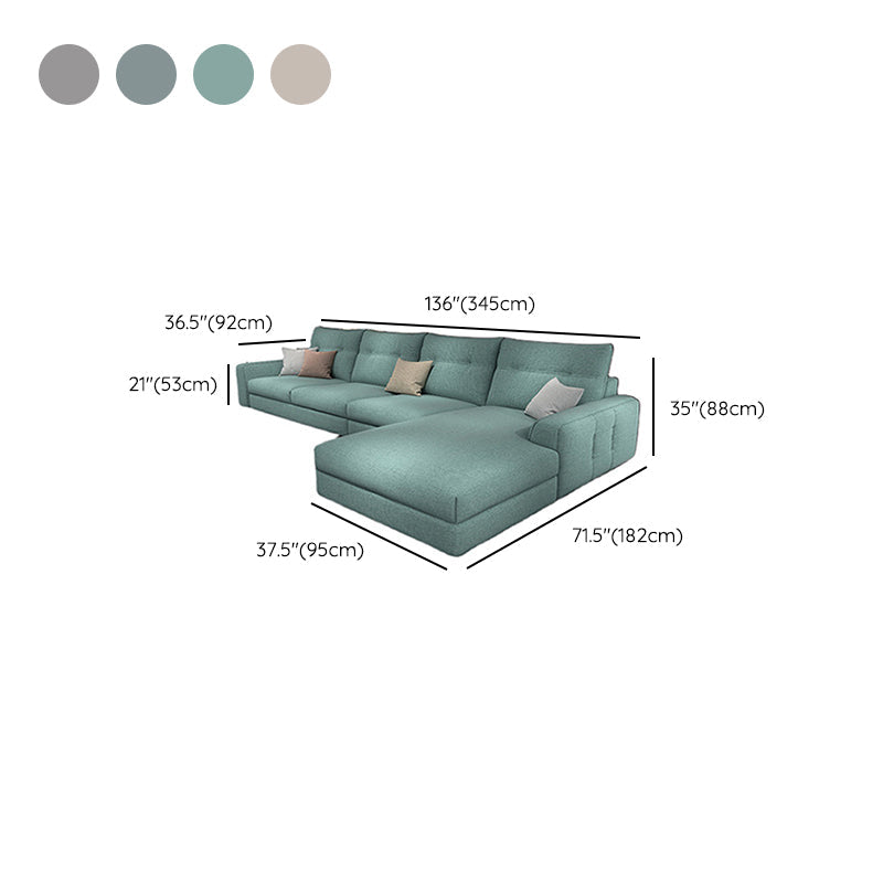 Trapuntato posteriore sezionale con cuscini di bolster sqaure sezionale