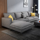 Lino moderno braccio quadrato sezionale 4 posti sezionale con 4 cuscini