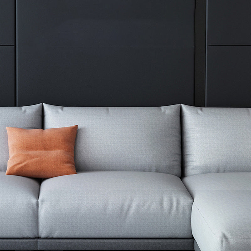 Braccio quadrato sciolto retro sezionale con chaise fauci in pelle 4 posti sezionale