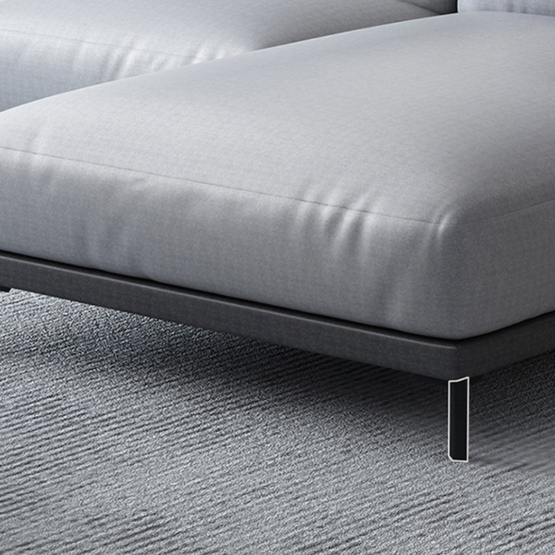 Braccio quadrato sciolto retro sezionale con chaise fauci in pelle 4 posti sezionale