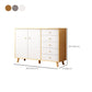 5 - Drawer 35.4" Tall Cabinet Modern 2 - Door Wooden Storage Cabinet