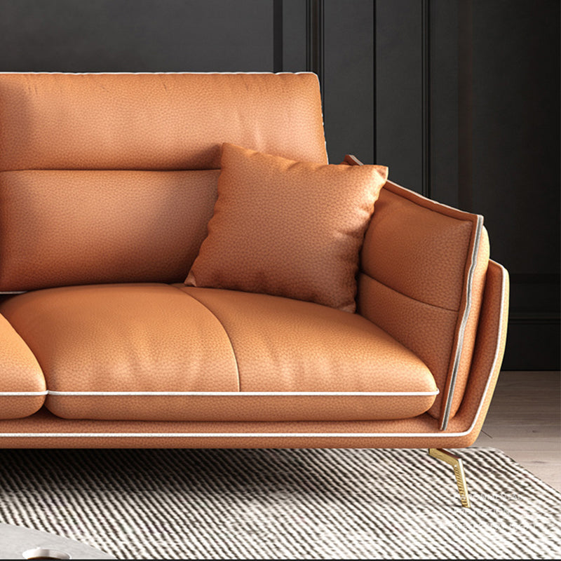 Orange Lussyus 4 posti sezionale 37,4 "H Riattito braccio sezionale