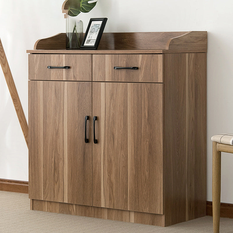 35.4" Tall 2 - Door and 2 - Drawer Accent Cabinet Faux Wood Storage Cabinet Coffee Clearhalo 'Cabinets & Chests' 'cabinets_chests' 'furn' 'furn_cabinets_chests' 'Furniture' 'Living Room Furniture' 6290861