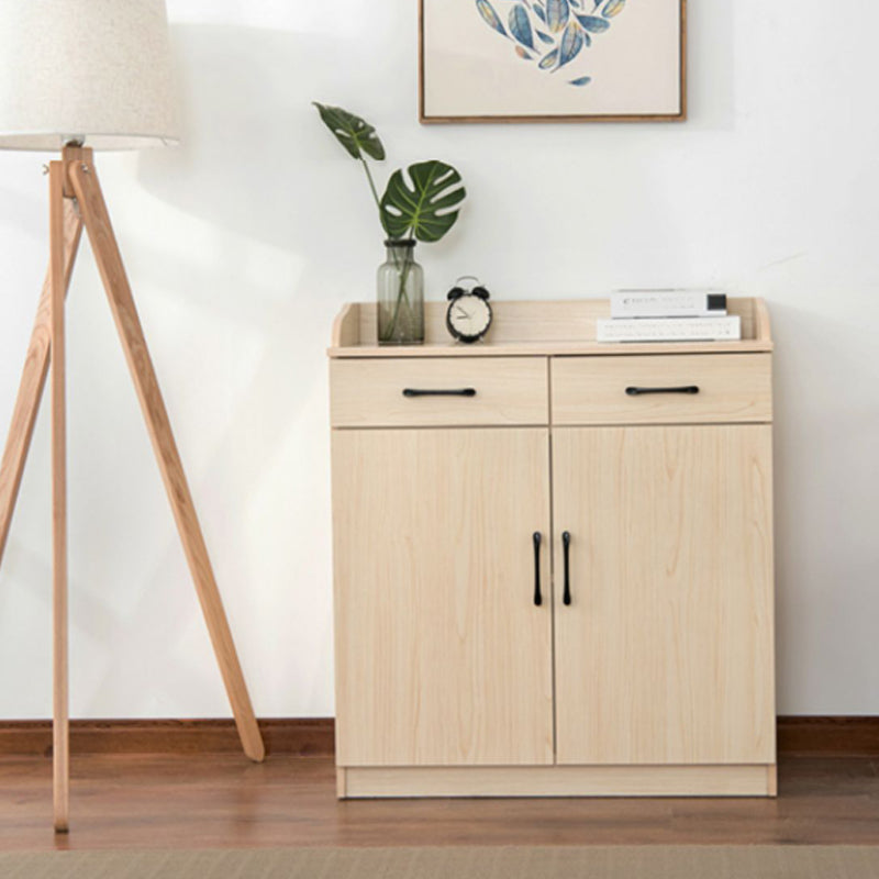 35.4" Tall 2 - Door and 2 - Drawer Accent Cabinet Faux Wood Storage Cabinet Clearhalo 'Cabinets & Chests' 'cabinets_chests' 'furn' 'furn_cabinets_chests' 'Furniture' 'Living Room Furniture' 6290863