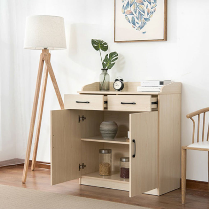 35.4" Tall 2 - Door and 2 - Drawer Accent Cabinet Faux Wood Storage Cabinet Clearhalo 'Cabinets & Chests' 'cabinets_chests' 'furn' 'furn_cabinets_chests' 'Furniture' 'Living Room Furniture' 6290876