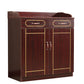 35.4" Tall 2 - Door and 2 - Drawer Accent Cabinet Faux Wood Storage Cabinet Coffee-Gold Clearhalo 'Cabinets & Chests' 'cabinets_chests' 'furn' 'furn_cabinets_chests' 'Furniture' 'Living Room Furniture' 6290879