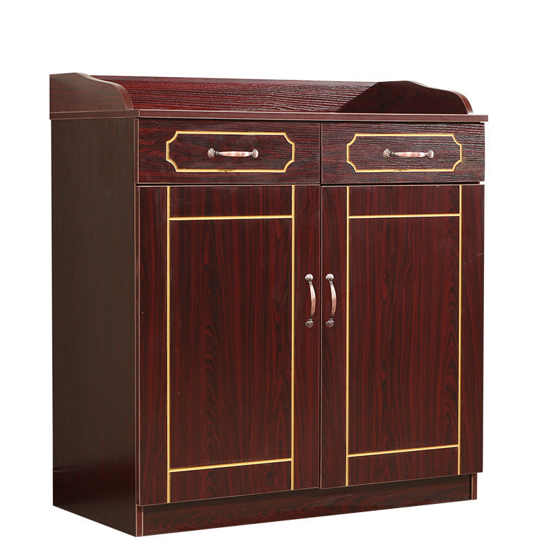 35.4" Tall 2 - Door and 2 - Drawer Accent Cabinet Faux Wood Storage Cabinet Coffee-Gold Clearhalo 'Cabinets & Chests' 'cabinets_chests' 'furn' 'furn_cabinets_chests' 'Furniture' 'Living Room Furniture' 6290879