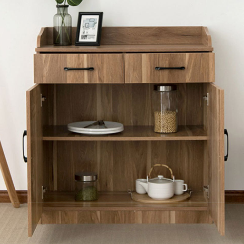 35.4" Tall 2 - Door and 2 - Drawer Accent Cabinet Faux Wood Storage Cabinet Clearhalo 'Cabinets & Chests' 'cabinets_chests' 'furn' 'furn_cabinets_chests' 'Furniture' 'Living Room Furniture' 6290881