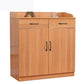 35.4" Tall 2 - Door and 2 - Drawer Accent Cabinet Faux Wood Storage Cabinet Cherry Wood Clearhalo 'Cabinets & Chests' 'cabinets_chests' 'furn' 'furn_cabinets_chests' 'Furniture' 'Living Room Furniture' 6290882