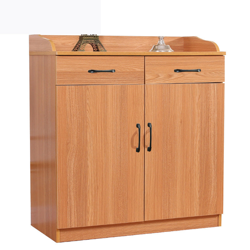 35.4" Tall 2 - Door and 2 - Drawer Accent Cabinet Faux Wood Storage Cabinet Cherry Wood Clearhalo 'Cabinets & Chests' 'cabinets_chests' 'furn' 'furn_cabinets_chests' 'Furniture' 'Living Room Furniture' 6290882