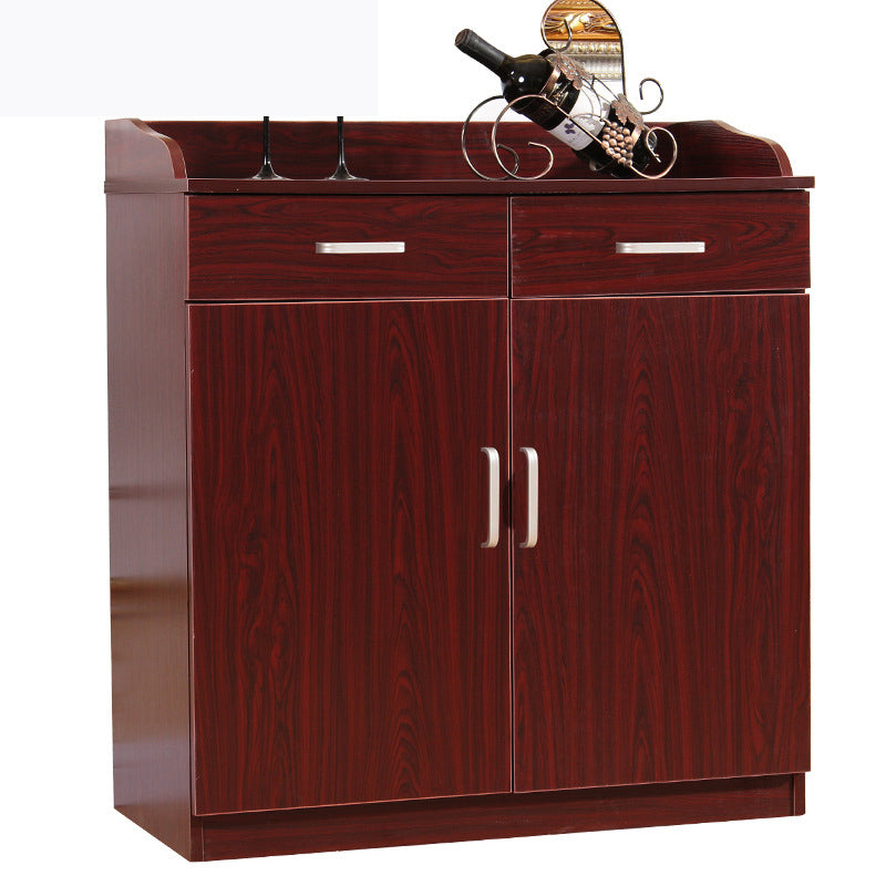 35.4" Tall 2 - Door and 2 - Drawer Accent Cabinet Faux Wood Storage Cabinet Red Brown Clearhalo 'Cabinets & Chests' 'cabinets_chests' 'furn' 'furn_cabinets_chests' 'Furniture' 'Living Room Furniture' 6290884