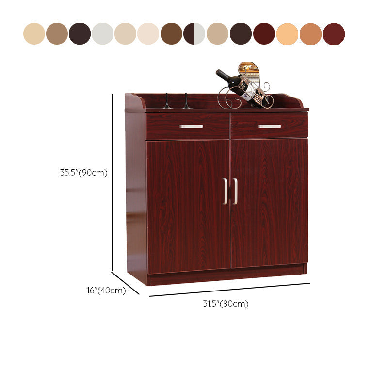 35.4" Tall 2 - Door and 2 - Drawer Accent Cabinet Faux Wood Storage Cabinet Clearhalo 'Cabinets & Chests' 'cabinets_chests' 'furn' 'furn_cabinets_chests' 'Furniture' 'Living Room Furniture' 6290885