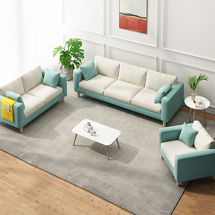 Zeitgenössischer 29,5 "H 3-Seterer Quadratarmofa für Wohnzimmer