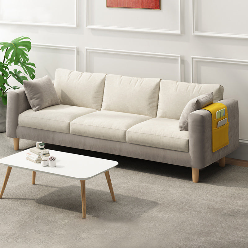 Zeitgenössischer 29,5 "H 3-Seterer Quadratarmofa für Wohnzimmer