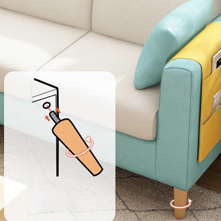 Zeitgenössischer 29,5 "H 3-Seterer Quadratarmofa für Wohnzimmer