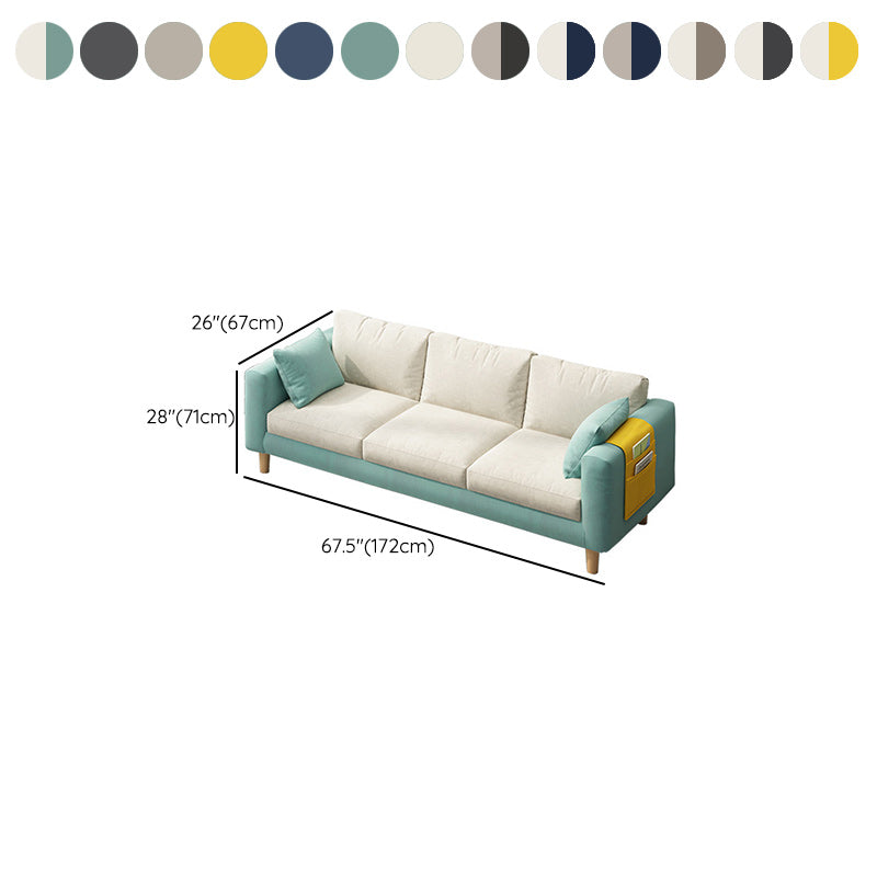 Zeitgenössischer 29,5 "H 3-Seterer Quadratarmofa für Wohnzimmer