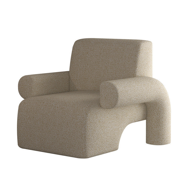 Contemporary Wool Sofa with Tight Back and Recessed Arm,35.43" W