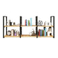 Metal and Wooden Shelf Bookcase Modern Wall Mounted Natural Bookshelf for Study Room