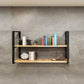 Metal and Wooden Shelf Bookcase Modern Wall Mounted Natural Bookshelf for Study Room
