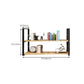 Metal and Wooden Shelf Bookcase Modern Wall Mounted Natural Bookshelf for Study Room
