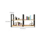 Metal and Wooden Shelf Bookcase Modern Wall Mounted Natural Bookshelf for Study Room