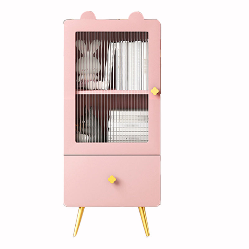 Eigentijdse boekenkast gesloten terug verticale plank boekenkast met ladeopslag