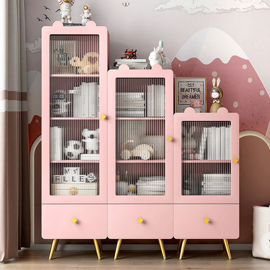 Contemporary Bookcase Closed Back Vertical Shelf Bookcase with Drawer Storage