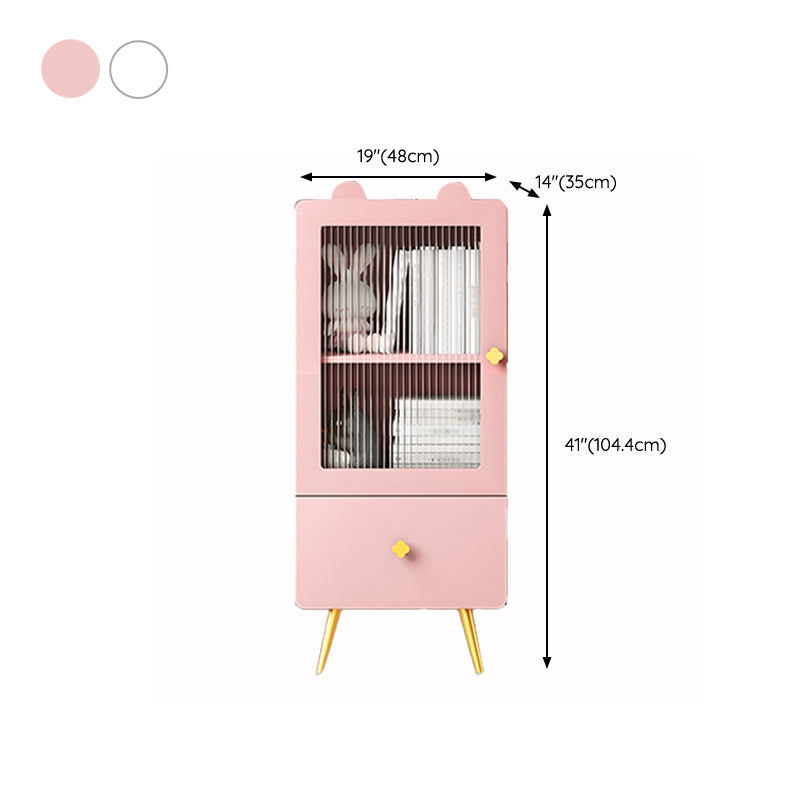 Eigentijdse boekenkast gesloten terug verticale plank boekenkast met ladeopslag