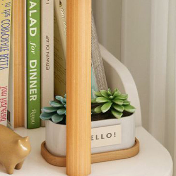 Modern Closed Back Book Shelf Wooden Bookcase for Living Room