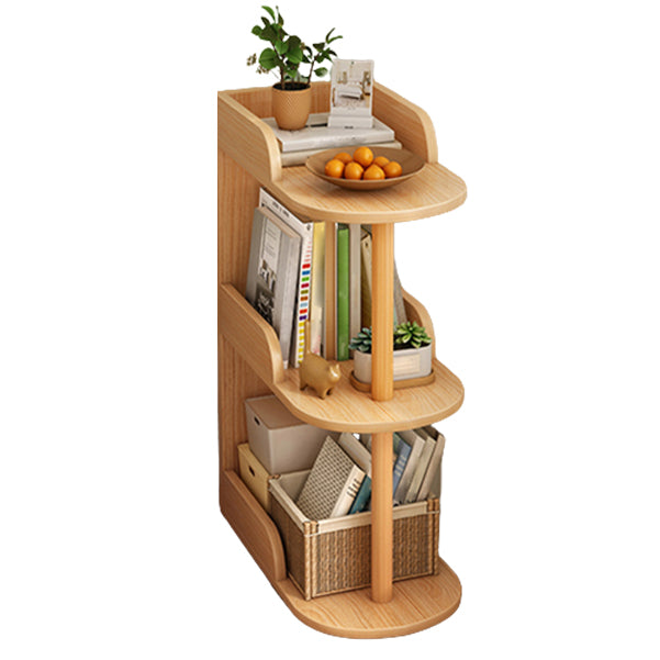 Modern Closed Back Book Shelf Wooden Bookcase for Living Room